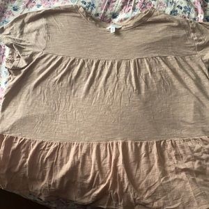 Time and Tru Brand short sleeve shirt size XXL(20) the color is like a tan/khaki